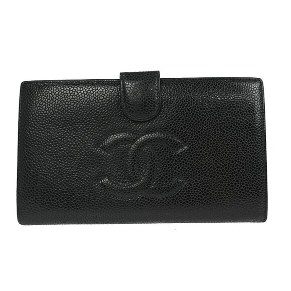 Chanel Long Wallet Black Calfskin - Picture 1 of 13